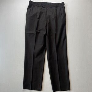 Austin Reed 36x30 Brown Glenn Check Pleated‎ Cuffed Wool Mens Dress Pants